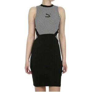 Puma Cutout Dress Striped Sleeveless Athletic‎   Casual Sporty Dress Size Small